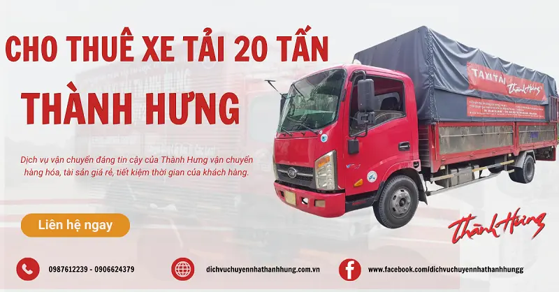 Cho thuê xe tải 20 tấn Thành Hưng